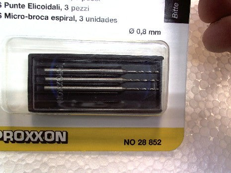 FORET EN ACIER WOLFRAM VANADIUM Ï 0,8 MM AXE Ï 2,35 PAR 3 PI╚CES