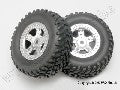 Tires and wheels, assembled, glued (SCT satin chrome wheels, SCT