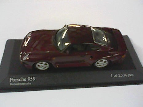 PORSCHE 959 1987 ROUGE METALLIC 1/43