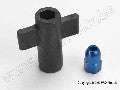 Antenna crimp nut, aluminum (blue-anodized)/ antenna nut tools