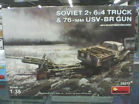 SOVIET 2T 6X4 TRUCK 76MM USV-BR GUN 1/35
