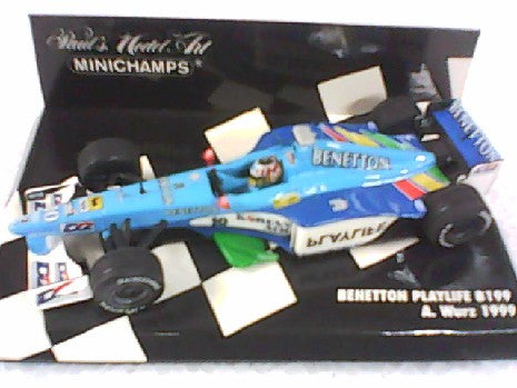 Miniature Formule 1 BENETTON B199 WURZ 1/43 par MINICHAMPS