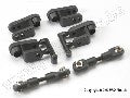 Servo horns, steering, long (2), short (2)/ linkage, steering (3