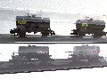4 WAGONS CITERNES SOUDEE ACEM 29 TOTAL ET ALGECO N