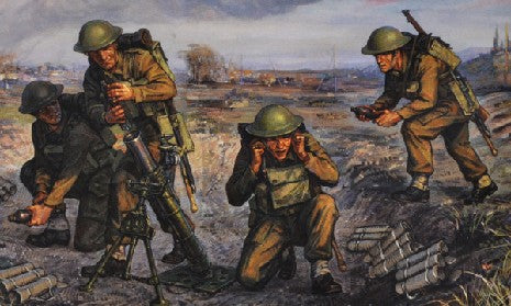 MORTIER 3" AVEC EQUIPAGE BRITANNIQUE 1/72