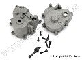 Gearbox halves (front & rear)/ rubber access plug/ shift detent