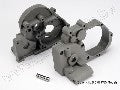 Gearbox halves (l&r) (grey) w/ idler gear shaft