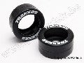 Tires, rubber (2) (fits Traxxas wheelie bar wheels)