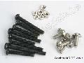 Screw set, machine screw & nut set (black) (Tom Cat/ Spirit)
