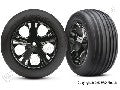 Tires & wheels, assembled, glued (2.8")(All-Star black chrome w