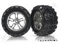 Tires & wheels, assembled, glued (Split-Spoke satin-finish wheel