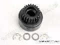 Clutch bell, (22-tooth)/ 5x8x0.5mm fiber washer (2)/ 5mm E-clip