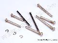 Suspension screw pin set, hardened steel (hex drive)