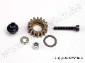 Idler gear, steel (16-tooth)/ idler gear shaft/ 3x8mm flat metal