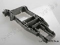 Chassis backbone, plastic/ throttle servo mount (grey)