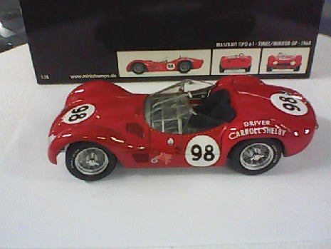 MASERATI TIPO 61 1960 CARROLL SHELBY 1/18 - Miniature de Collection