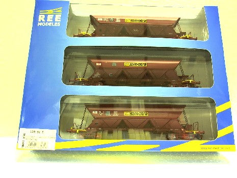 COFFRET 3 WAGONS SIMOTRA  EP V  AVEC 1 FEU