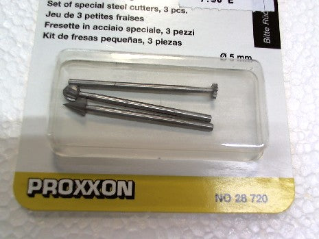 FRAISE EMBOUT EN ACIER WOLFRAM-VANADIUM AXE 2,35 MM 3 FORMES