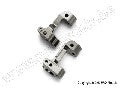 Caster blocks, 30-degree, titanium-anodized 6061-T6 aluminum (le