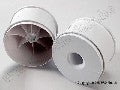 Wheels, dished 3.8" (white) (2) (use with 17mm splined wheel hub