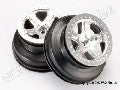 Wheels, SCT satin chrome, beadlock style, dual profile (2.2" out