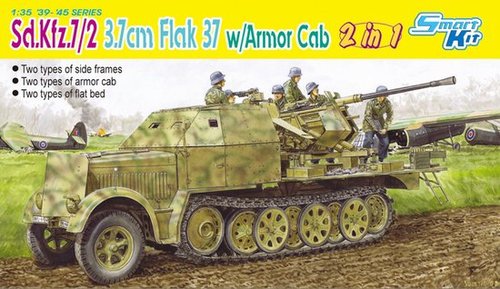 SD KFZ7/2 3.7CM FLAK 37 AVEC CABINE ARM2 1/35