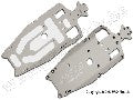 Chassis, 7075-T6 aluminum (3mm) (titanium-anodized) (machined, l