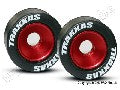 Wheels, aluminum (red-anodized) (2)/ 5x8mm ball bearings (4)/ ax