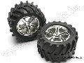 Tires & wheels, assembled, glued (SS (Split Spoke) chrome wheels