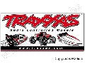 Traxxas racing banner, red & black (3x7 feet)