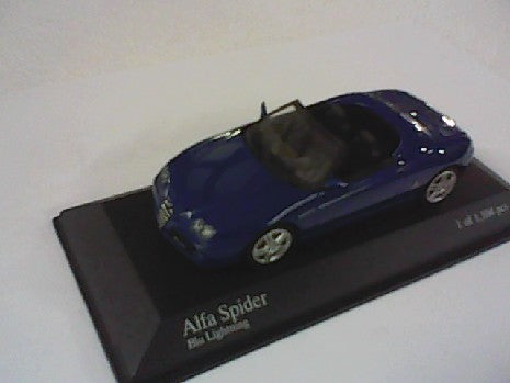 ALFA SPIDER 2003 BLEU ECH 1/43