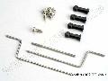 Outdrive connecting rod/nylon ball connector ends (4)/chrome bal