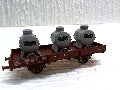 WAGON PLAT OCEM 29 EPOQUE 4 + 3 CONTENEUR BP HO