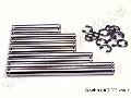 Suspension pin set, hard chrome (w/ E-clips)