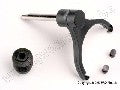 Shift fork-shaft/ shift fork pads (2)/ rubber shift shaft seal