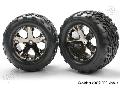 Tires & wheels, assembled, glued (2.8") (All-Star chrome wheels,