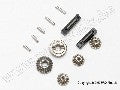 Gear set, differential (output gears (2)/ spider gears (3))/ dif
