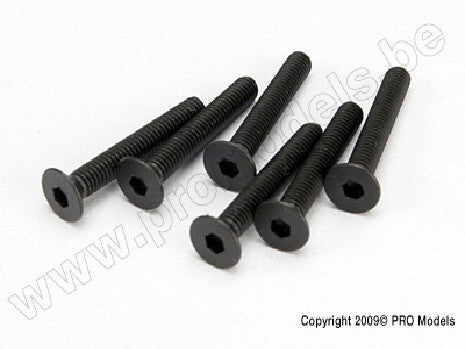 Screws, 3x20mm countersunk machine (hex drive) (6)