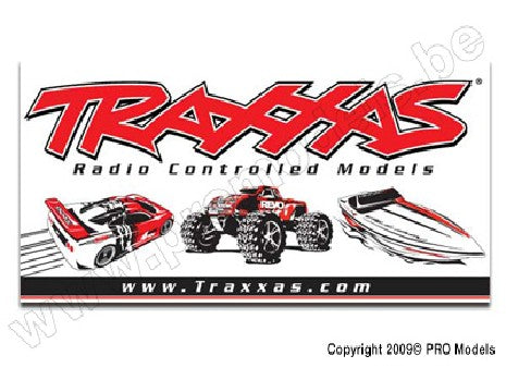 Traxxas racing banner, red & black  (4x8 feet)