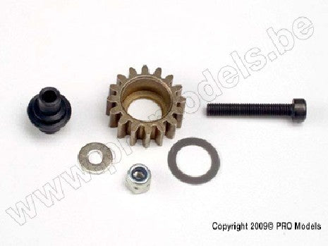 Idler gear, steel (16-tooth)/ idler gear shaft/ 3x8mm flat metal