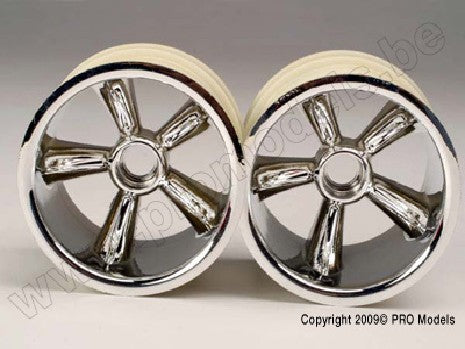 TRX Pro-Star chrome wheels (2) (front) (for 2.2" tires)