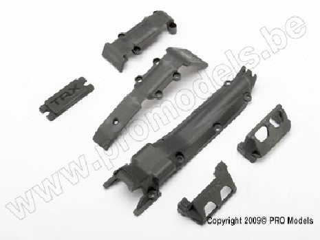 Skidplate set, front (1)/ rear (1)/ transmission (1)/ steering s