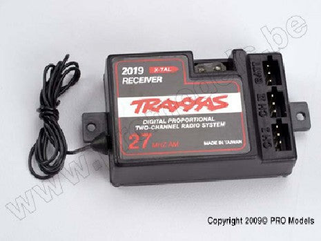 Receiver, 2-channel 27Mhz, without BEC (for use with electronic