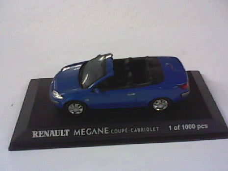RENAULT MEGANE COUPE CABRIOLET BLEU SERIE LIMITE 1000PCS 1/43
