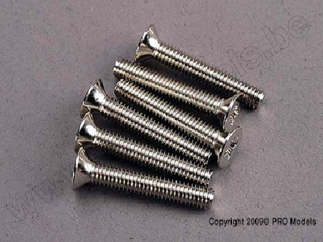 Screws, 4x25mm countersunk machine (6)