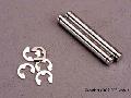Suspension pins, 23mm hard chrome (2)/ E-clips (4)