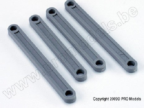 Camber link set for Bandit (grey) (plastic/ non-adjustable)