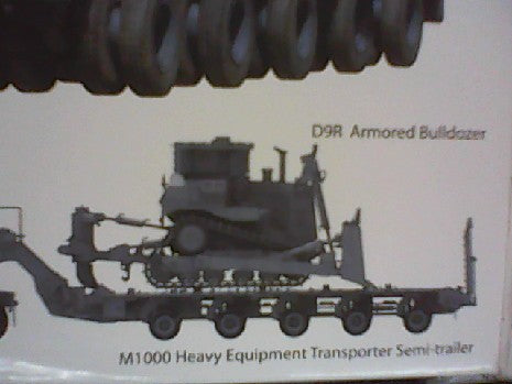 US M1070 ET M1000 TANK 70 TON TRANSPORTER WITH D9R BULLDOZER 1/7