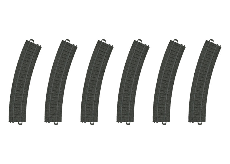VOIE COURBE PLASTIQUE X6 (R1) HO