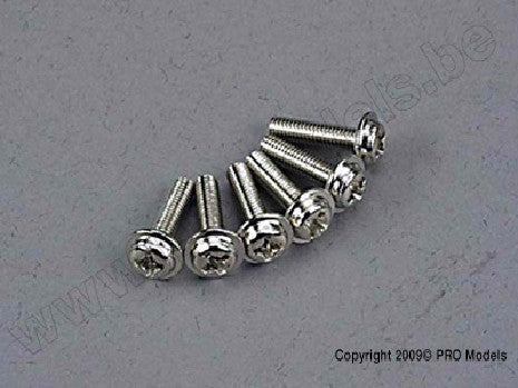 Screws, 3x12mm washerhead machine (6)